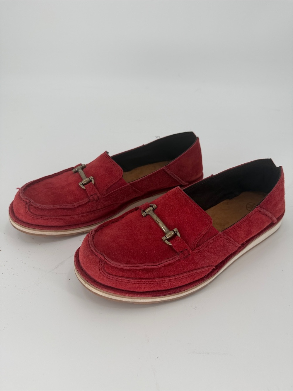 Ariat Red Suede Bit Cruiser Slip-On Loafers Size 11